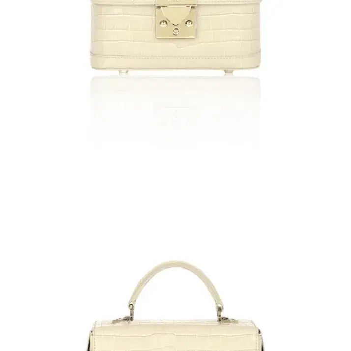 [BUNJANG] The Row Half Moon Vanilla Crocodile Pattern Bag / 더로랑 하프문 바닐라