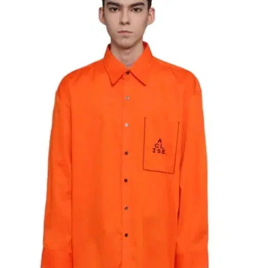 [BUNJANG] Aclisay Orange Pocket Shirt / 아클리세 오렌지색 셔츠 M사이즈 새 제품