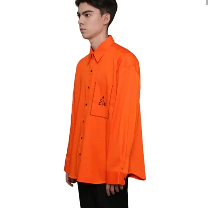 [BUNJANG] Aclisay Orange Pocket Shirt / 아클리세 오렌지색 셔츠 M사이즈 새 제품