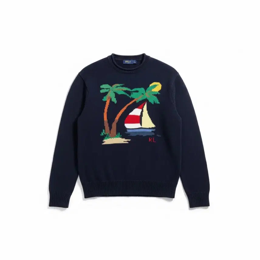 [BUNJANG] Polo Ralph Lauren Palm Tree Knit Sweater / 폴로 랄프로렌 야자수 니트 M