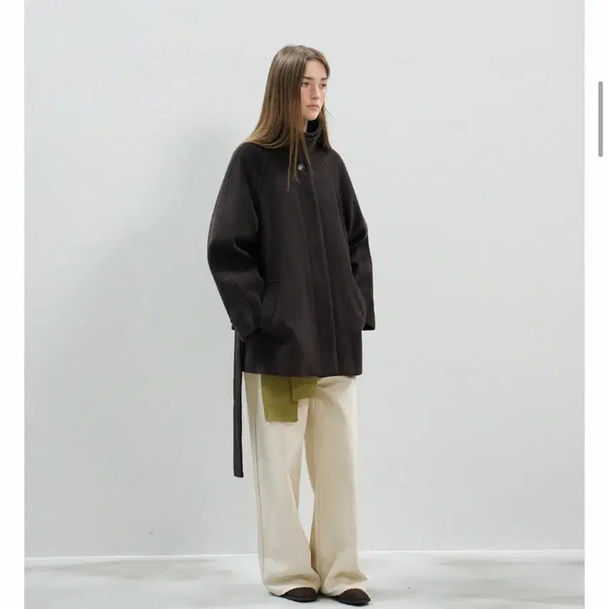 [BUNJANG] Hane Pound Wool Half Trench Coat - Deep Brown / 하네 파운드 울 하프 트렌치 코트_Deep Brown