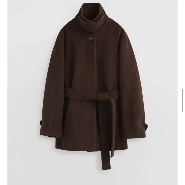 [BUNJANG] Hane Pound Wool Half Trench Coat - Deep Brown / 하네 파운드 울 하프 트렌치 코트_Deep Brown