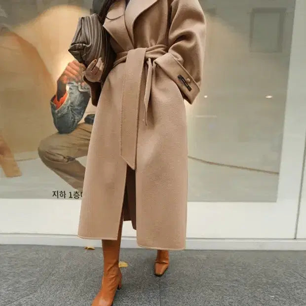 [BUNJANG] Dabagirl [Black Label] Rayvin Shawl Hand Coat (Wine) / 다바걸 [블랙라벨] 레이빈숄핸드코트 (와인)