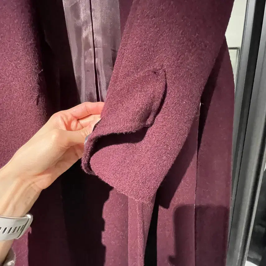 [BUNJANG] Dabagirl [Black Label] Rayvin Shawl Hand Coat (Wine) / 다바걸 [블랙라벨] 레이빈숄핸드코트 (와인)