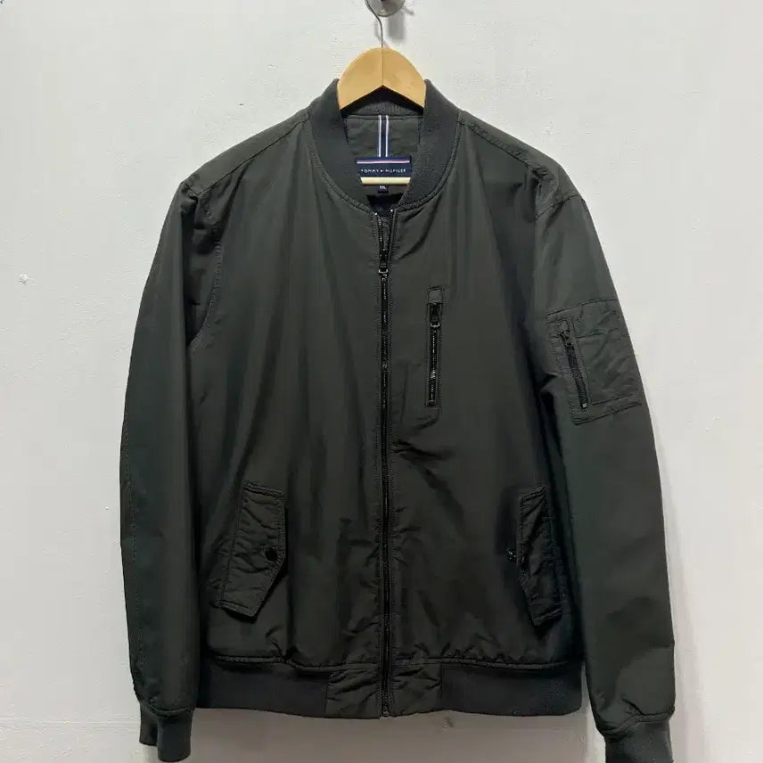 [BUNJANG] Tommy Hilfiger Bomber Jacket Khaki 2XL / 타미힐피거 봄버 자켓 카키 항공누빔점퍼 2XL 110사이즈