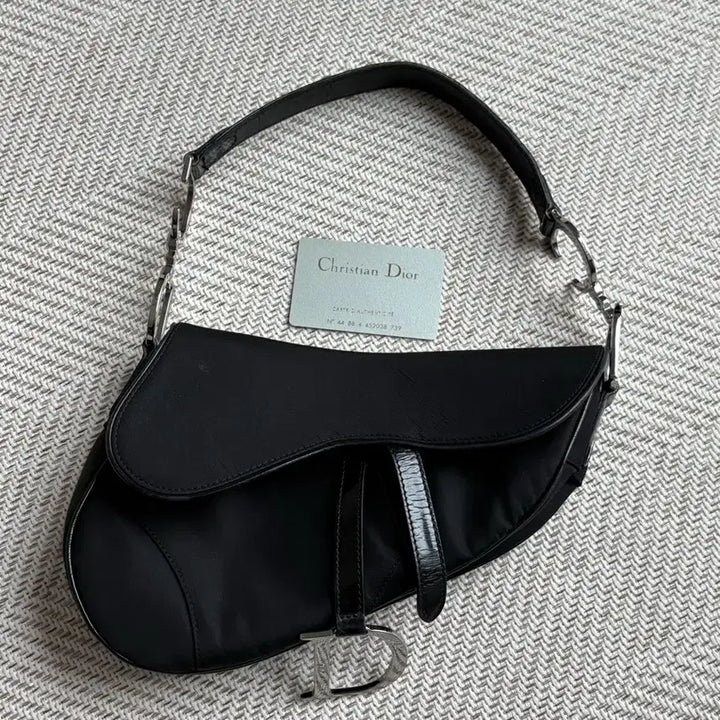 [BUNJANG] Dior Vintage Nylon Saddle Bag / 마지막가격)빈티지 디올 나일론 새들백 블랙 / 개런티카드포함