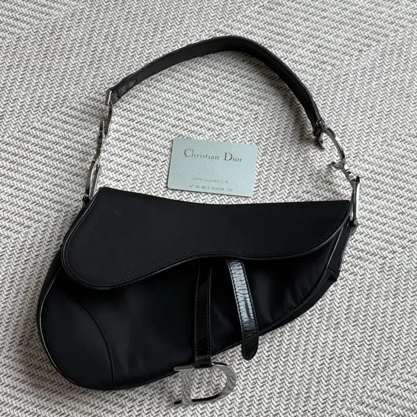 [BUNJANG] Dior Vintage Nylon Saddle Bag / 마지막가격)빈티지 디올 나일론 새들백 블랙 / 개런티카드포함