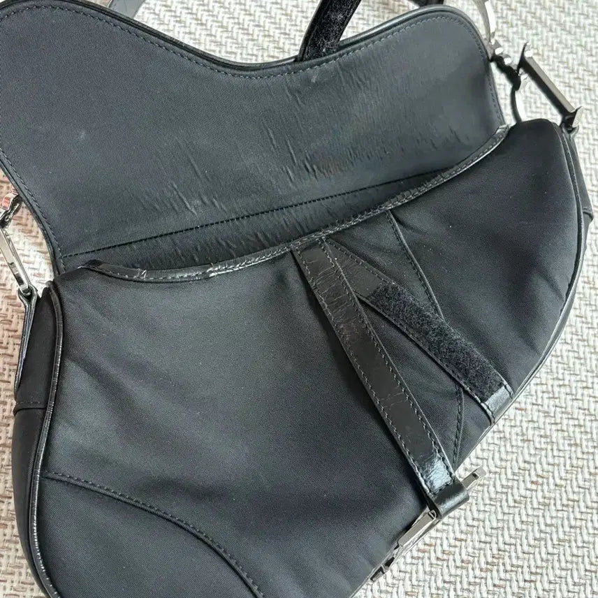 [BUNJANG] Dior Vintage Nylon Saddle Bag / 마지막가격)빈티지 디올 나일론 새들백 블랙 / 개런티카드포함