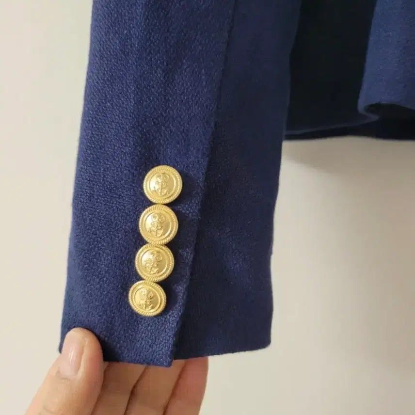 [BUNJANG] Ralph Lauren Navy Blue Gold Button Collar Jacket / [랄프로렌]네이비 블루 금장 단추 카라 자켓