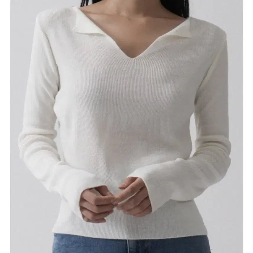 [BUNJANG] Zigzag Long Sleeve T-shirt / 새상품) 지그재그 긴팔티