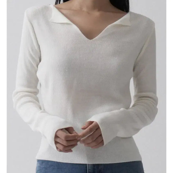 [BUNJANG] Zigzag Long Sleeve T-shirt / 새상품) 지그재그 긴팔티