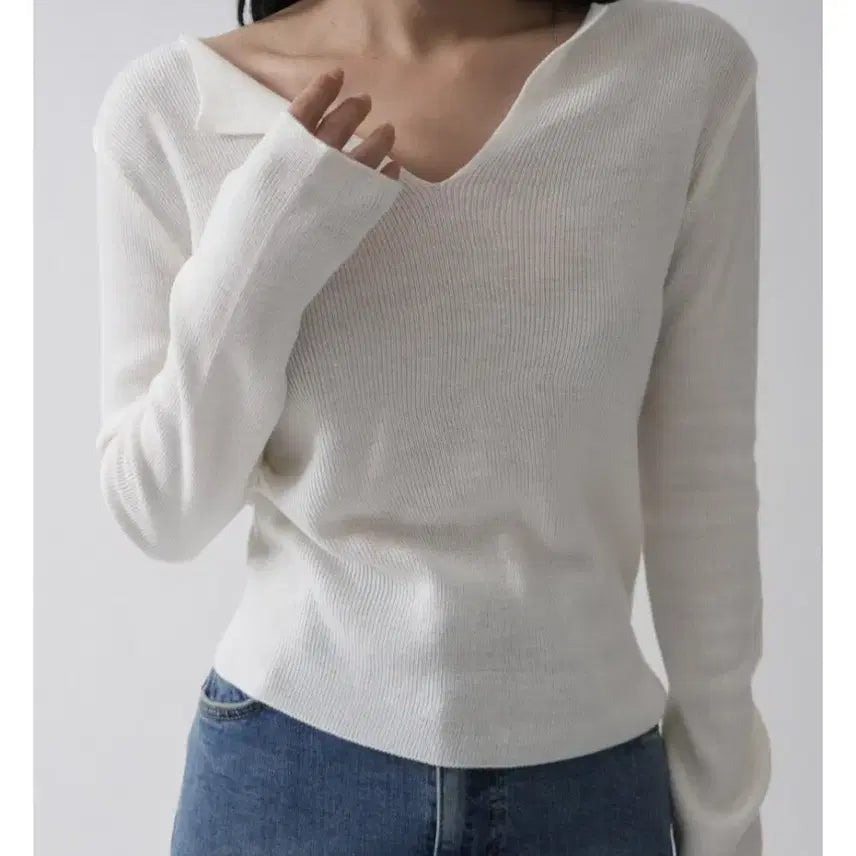 [BUNJANG] Zigzag Long Sleeve T-shirt / 새상품) 지그재그 긴팔티