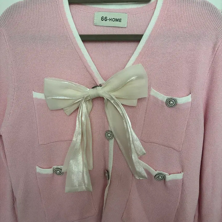 [BUNJANG] 66-HOME Pink Tweed Two-Piece Set (S Size) / 새것) 핑크가디건 트위드 스커트 세트  s사이즈
