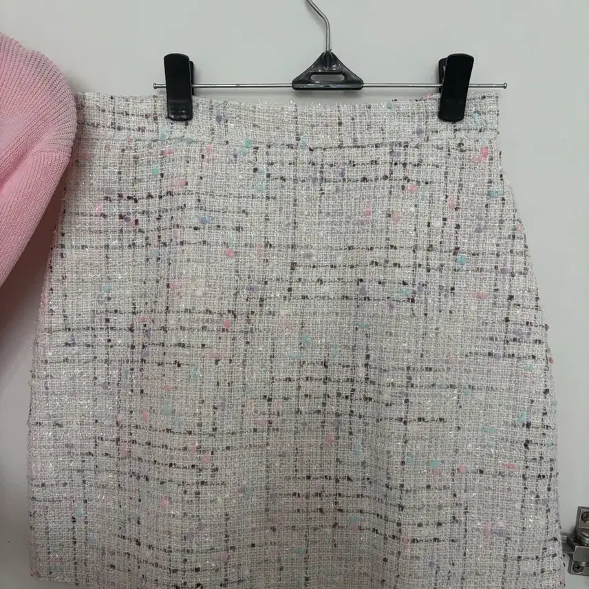 [BUNJANG] 66-HOME Pink Tweed Two-Piece Set (S Size) / 새것) 핑크가디건 트위드 스커트 세트  s사이즈