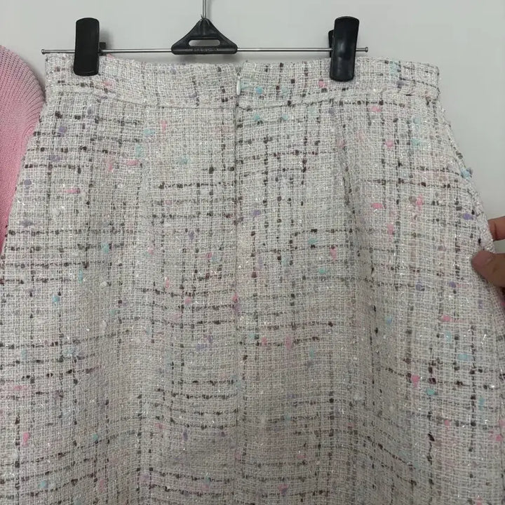 [BUNJANG] 66-HOME Pink Tweed Two-Piece Set (S Size) / 새것) 핑크가디건 트위드 스커트 세트  s사이즈