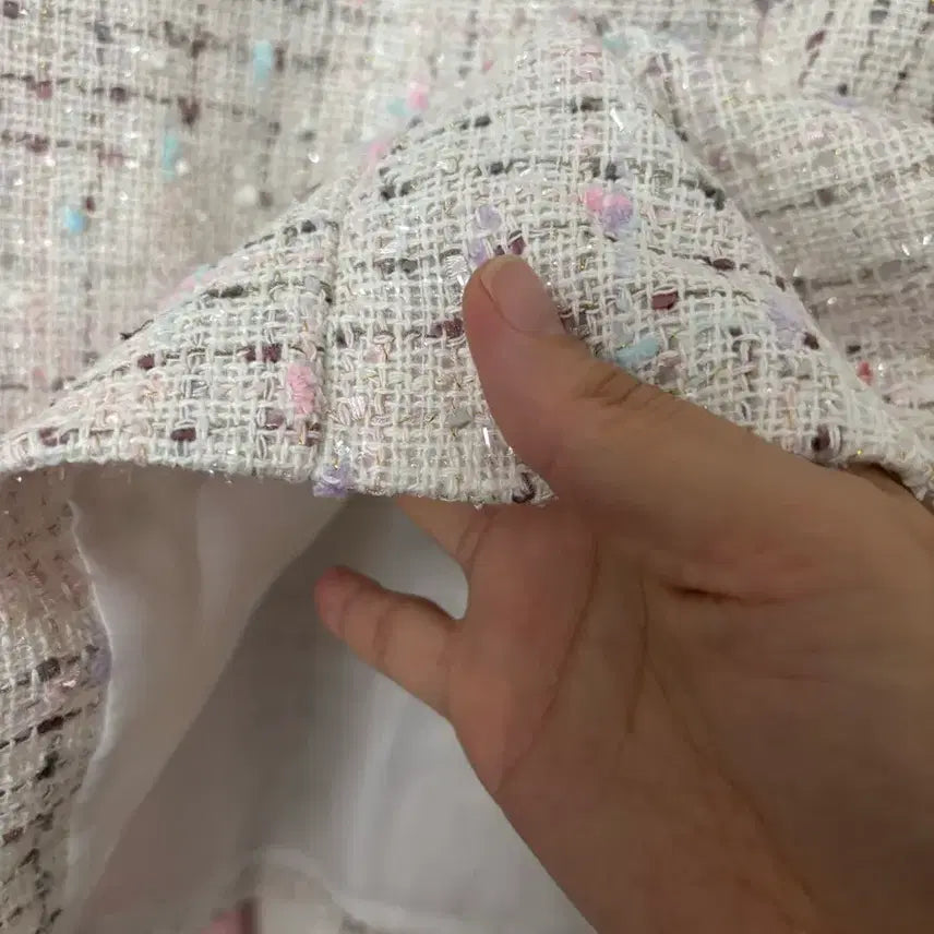 [BUNJANG] 66-HOME Pink Tweed Two-Piece Set (S Size) / 새것) 핑크가디건 트위드 스커트 세트  s사이즈