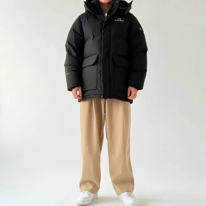 [BUNJANG] Aider Black Padded Jacket with Detachable Hood / 아이더 블랙 패딩 점퍼 후드 탈부착 가능 새상품