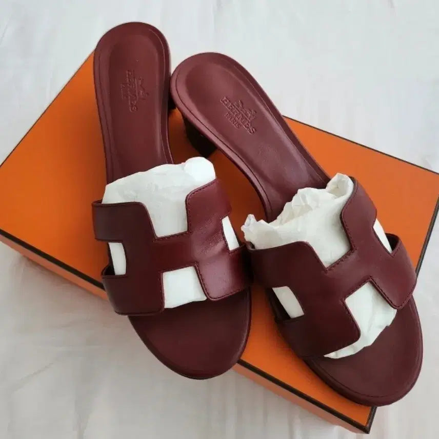 [BUNJANG] Hermes Oasis Rouge H Sandals / 에르메스 오아시스 루즈아쉬