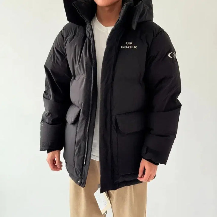 [BUNJANG] Aider Hooded Down Padded Jacket Black / 아이더 후드 다운 패딩 블랙