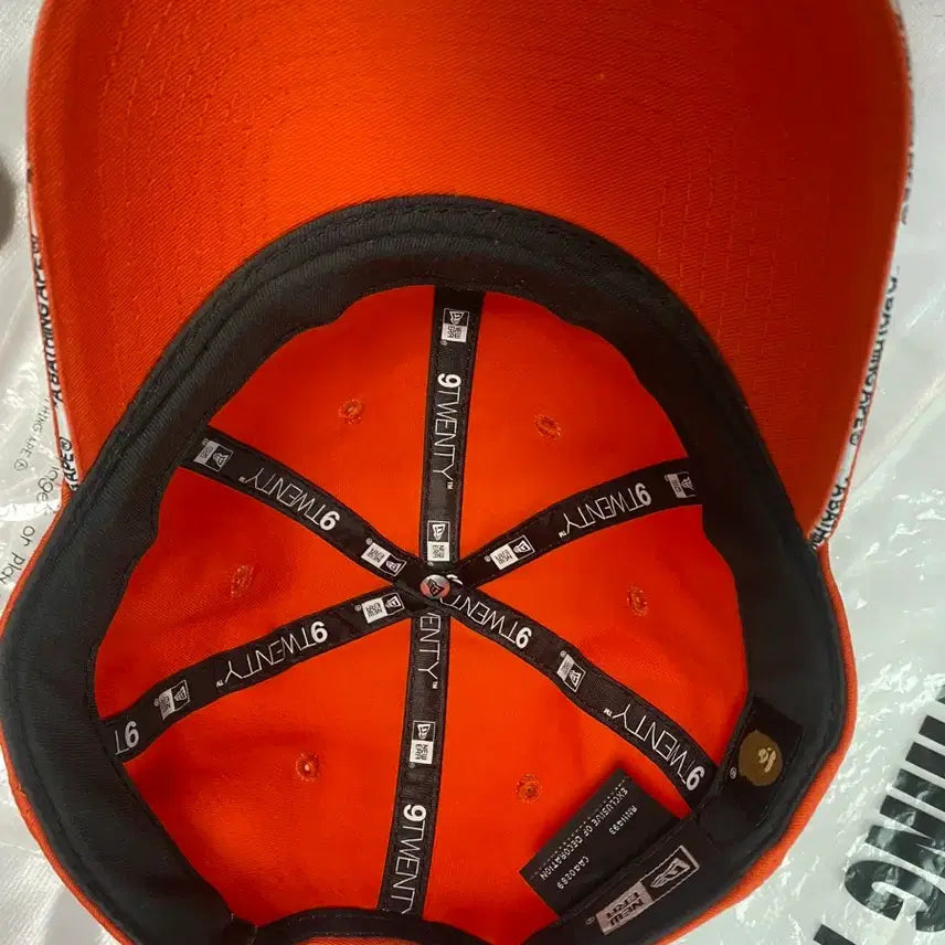 [BUNJANG] Bape x New Era Orange Ball Cap / 베이프x뉴에라 오렌지 볼캡