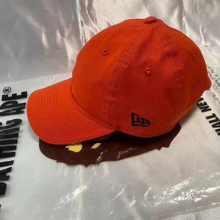 [BUNJANG] Bape x New Era Orange Ball Cap / 베이프x뉴에라 오렌지 볼캡