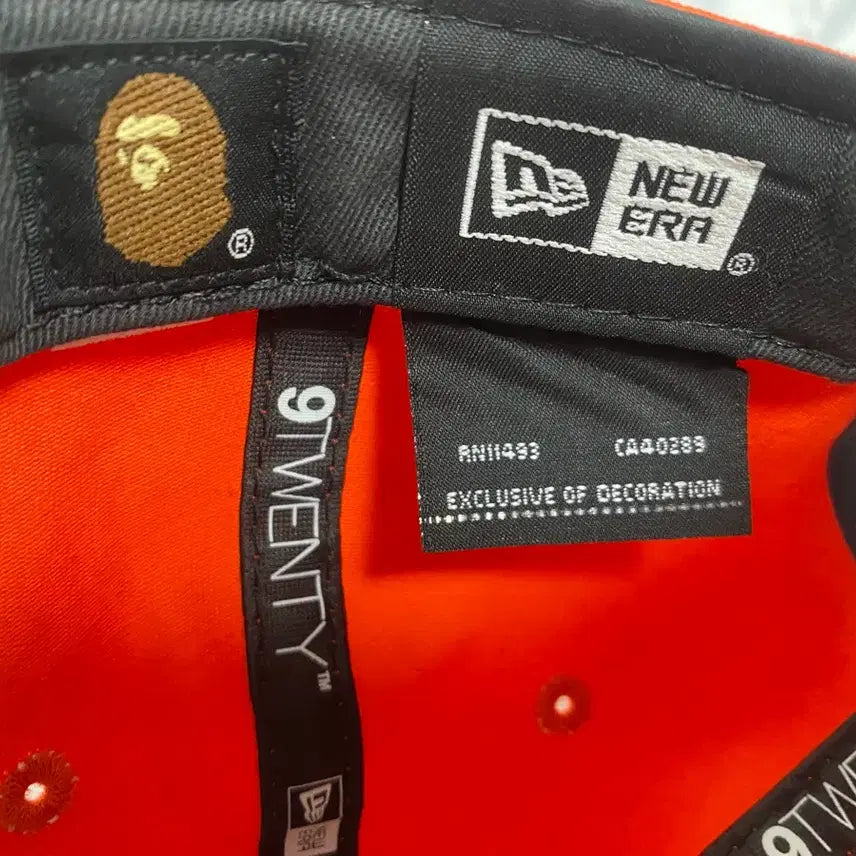 [BUNJANG] Bape x New Era Orange Ball Cap / 베이프x뉴에라 오렌지 볼캡