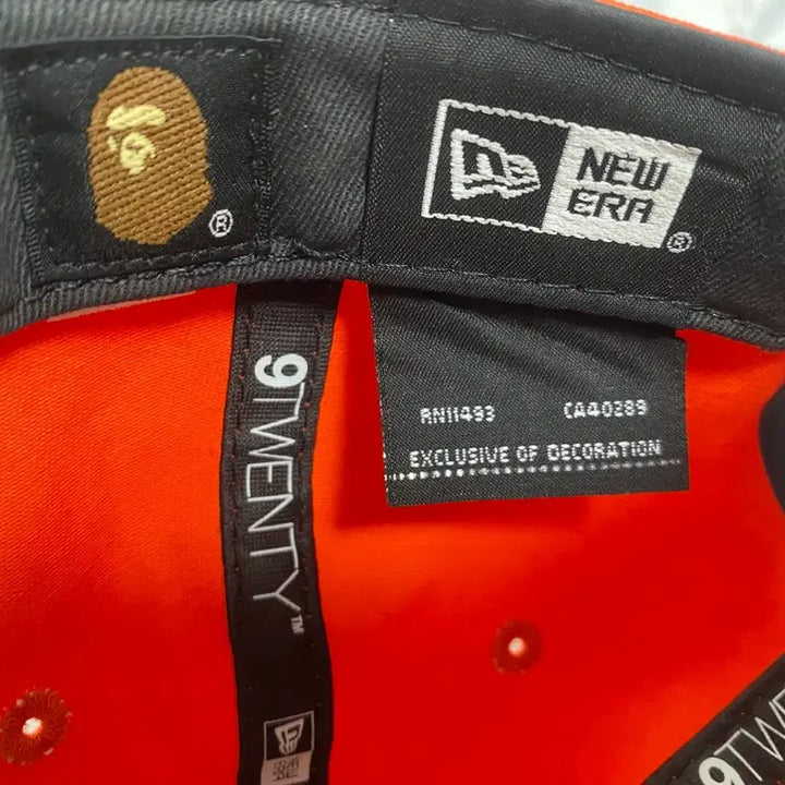 [BUNJANG] Bape x New Era Orange Ball Cap / 베이프x뉴에라 오렌지 볼캡