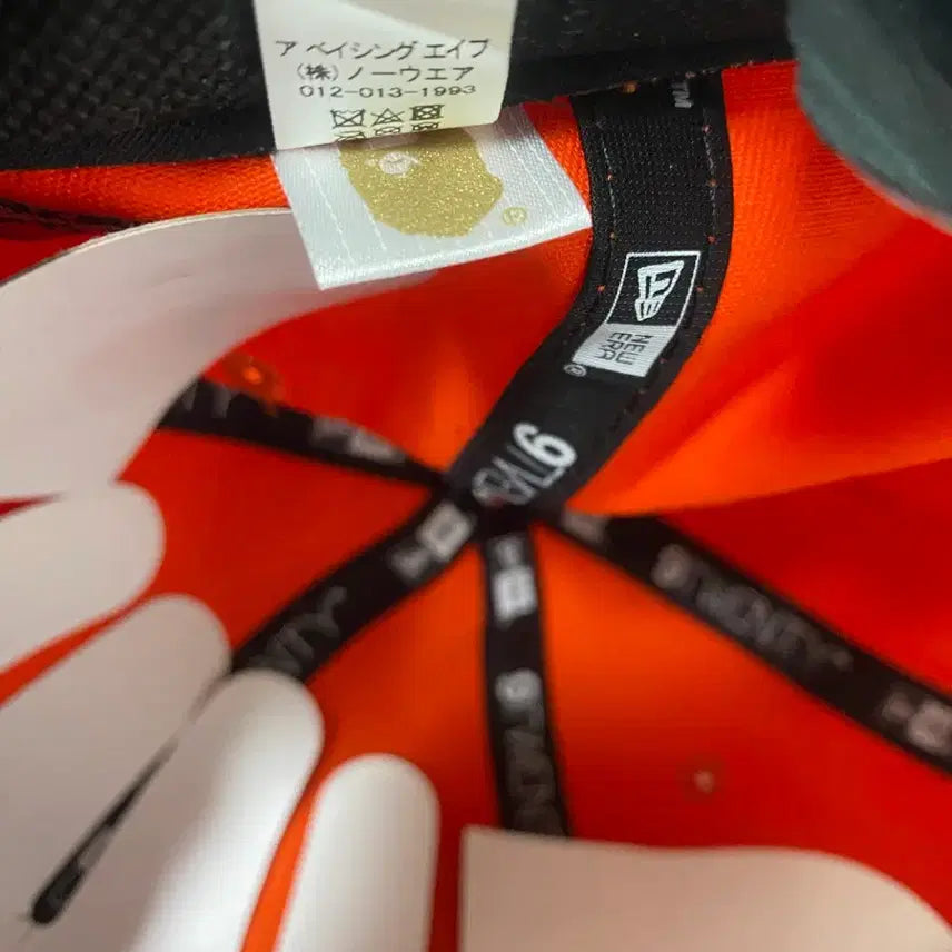 [BUNJANG] Bape x New Era Orange Ball Cap / 베이프x뉴에라 오렌지 볼캡