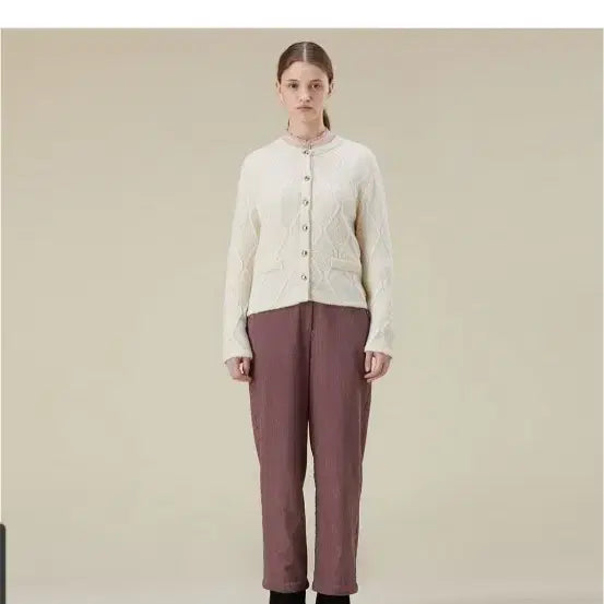 [BUNJANG] Thursday Island Argyle Pocket Round Cardigan / 써스데이아일랜드 아가일포켓라운드가디건