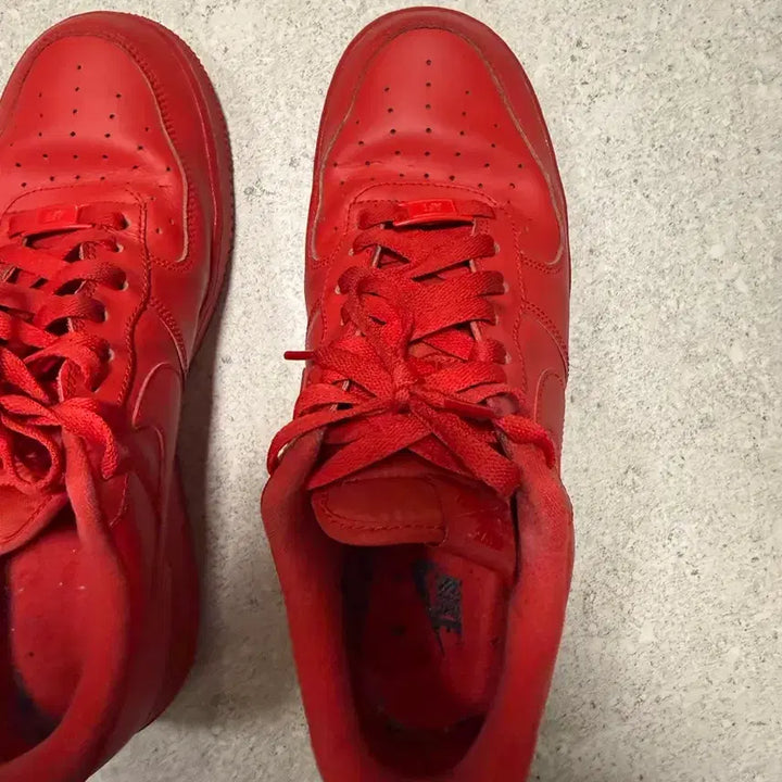 [BUNJANG] Nike Air Force Triple Red Sneakers / 나이키 에어포스 트리플레드 285사이즈