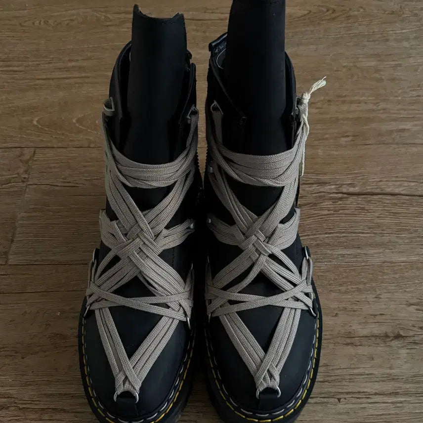 [BUNJANG] Rick Owens x Dr. Martens 1460 Mega Lace Boots Black / [UK9.5] 릭 오웬스 x 닥터마틴 1460 메가 레이스 부츠 블랙