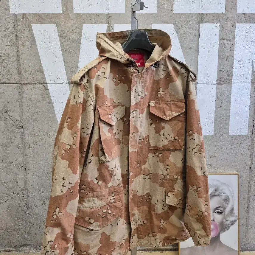 [BUNJANG] Desert Pattern Hooded Field Jacket - Men&