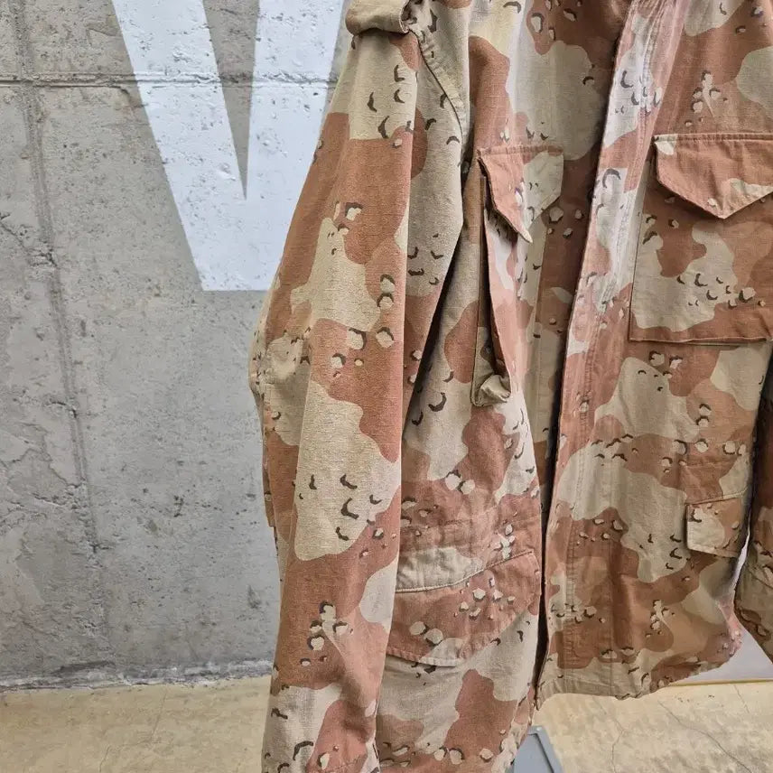 [BUNJANG] Desert Pattern Hooded Field Jacket - Men&