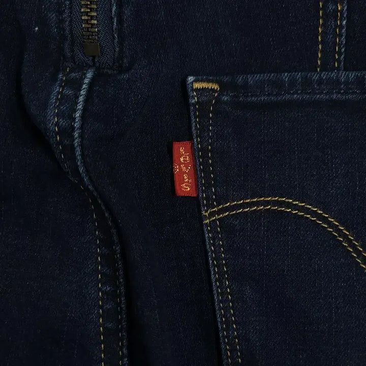 [BUNJANG] Levi's Indigo Cut Button Premium Stretch Denim Overalls / 리바이스 진청 인디고 절개 버튼 프리미엄 스트레치 데님 멜빵바지 오버롤