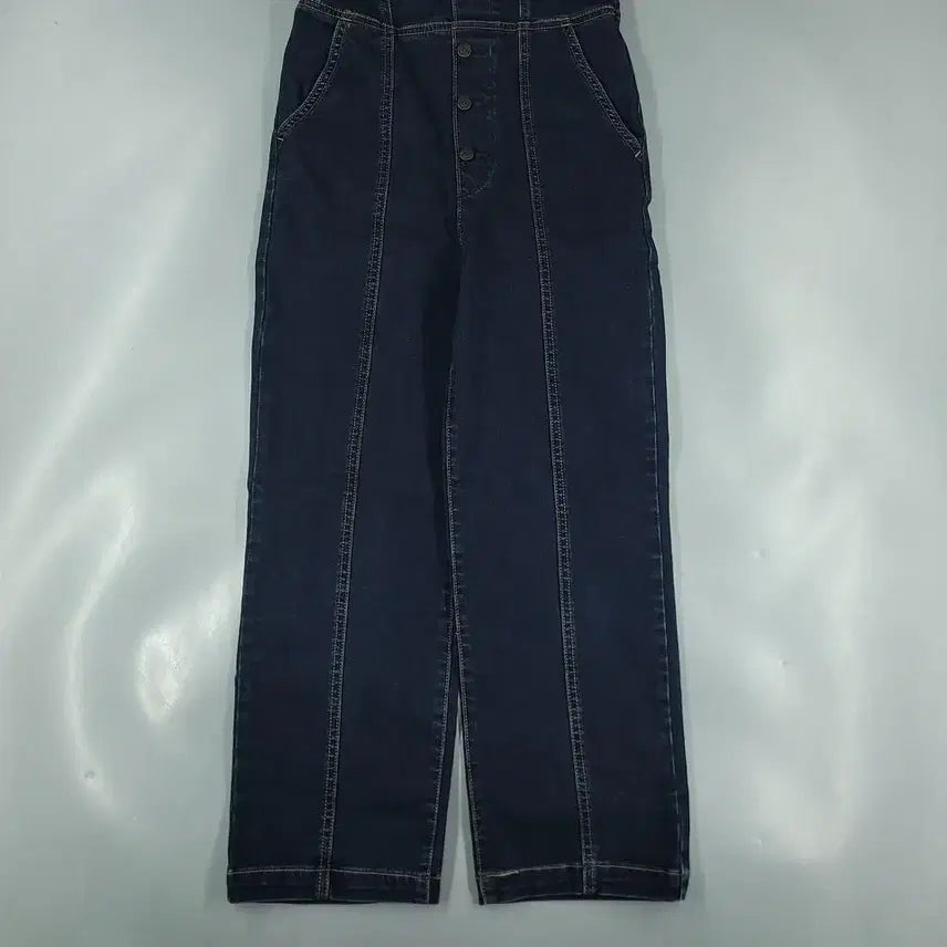 [BUNJANG] Levi's Indigo Cut Button Premium Stretch Denim Overalls / 리바이스 진청 인디고 절개 버튼 프리미엄 스트레치 데님 멜빵바지 오버롤