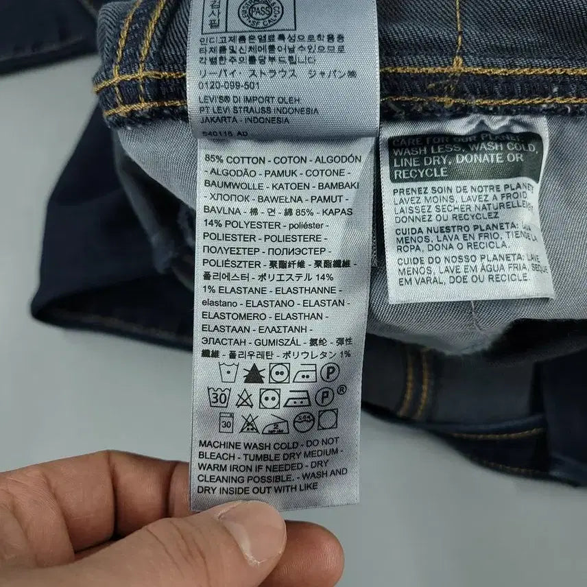 [BUNJANG] Levi's Indigo Cut Button Premium Stretch Denim Overalls / 리바이스 진청 인디고 절개 버튼 프리미엄 스트레치 데님 멜빵바지 오버롤