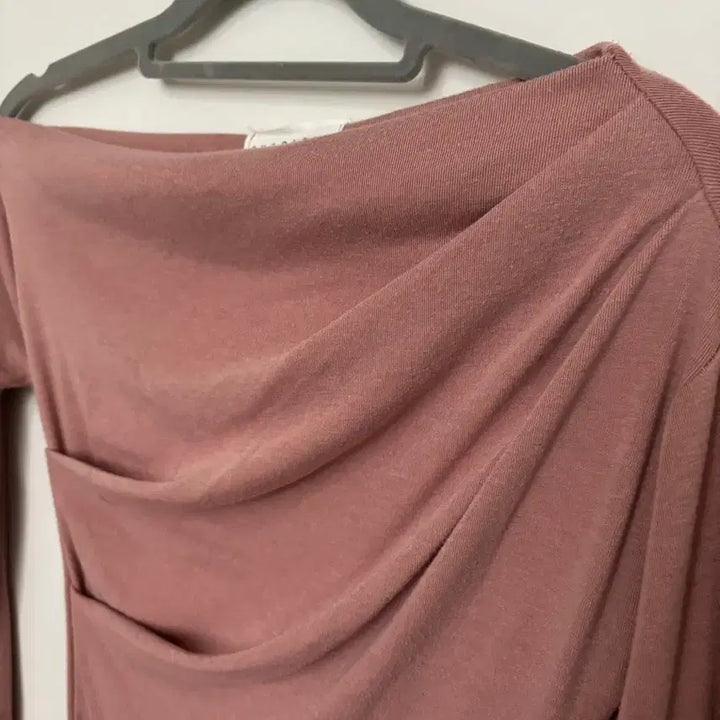 [BUNJANG] Pink Off-Shoulder Wrap Mini Dress / 핑크 오프숄더 랩 미니 원피스