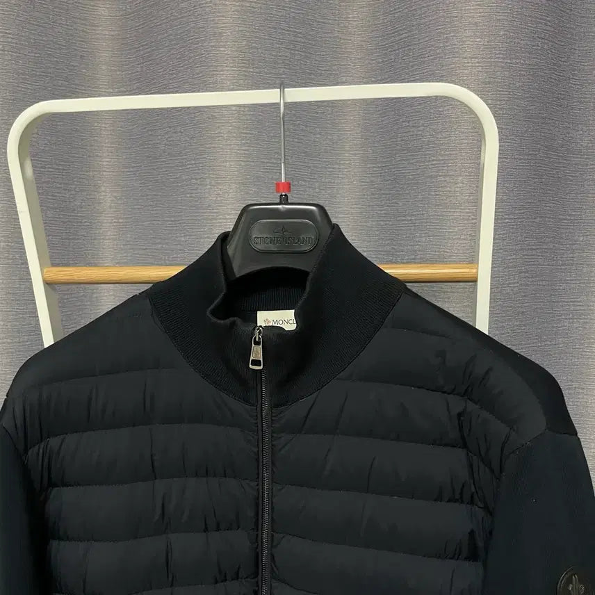 [BUNJANG] Moncler Tricot Knit Padded Cardigan (Navy, L) / 몽클레어 니트패딩 트리콧 가디건 L 네이비