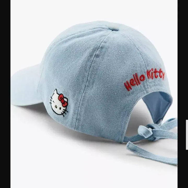 [BUNJANG] Hello Kitty Denim Ball Cap Hat / 헬로키티 데님 볼캡 모자 연청색/자라
