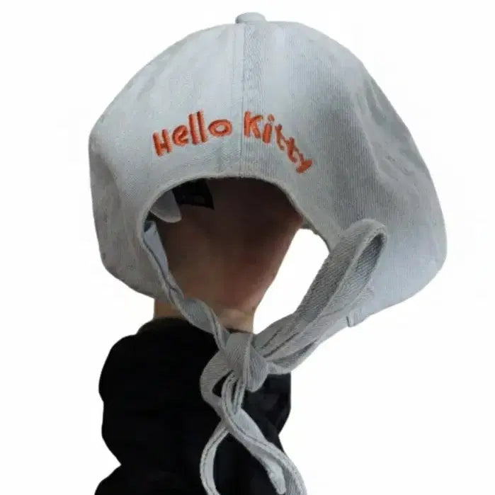 [BUNJANG] Hello Kitty Denim Ball Cap Hat / 헬로키티 데님 볼캡 모자 연청색/자라