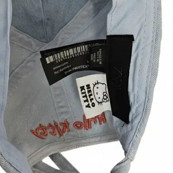 [BUNJANG] Hello Kitty Denim Ball Cap Hat / 헬로키티 데님 볼캡 모자 연청색/자라