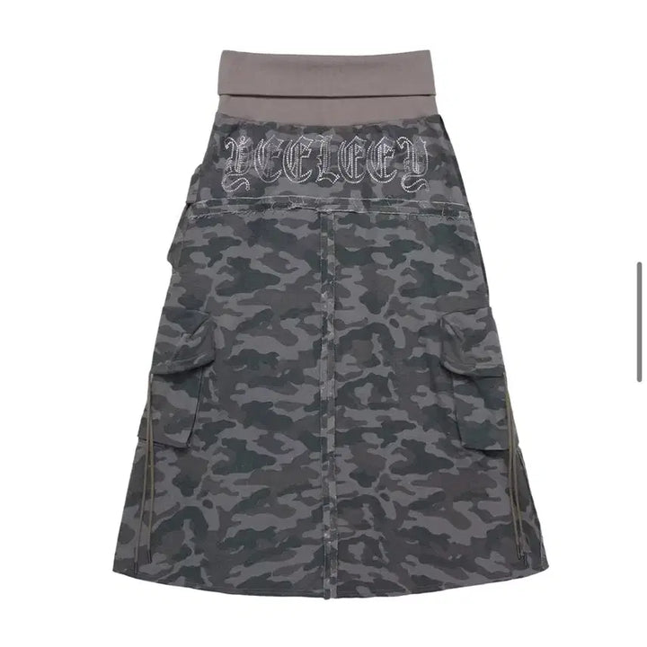 [SOLD OUT] yeel 카고스커트 cargo cubic maxi skirt camo