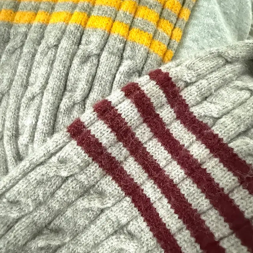 [BUNJANG] Sead Gray Crewneck Knit Combo / Sead 회색 맨투맨+니트 조합