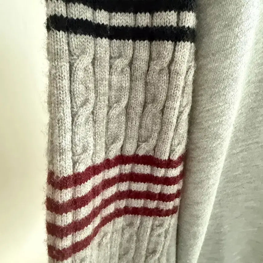 [BUNJANG] Sead Gray Crewneck Knit Combo / Sead 회색 맨투맨+니트 조합