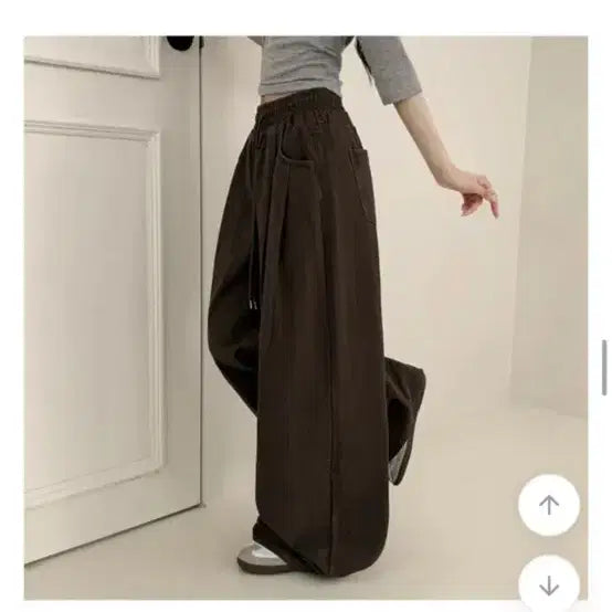 [SOLD OUT] 딥브라운 밴딩 하이웨스트 바지