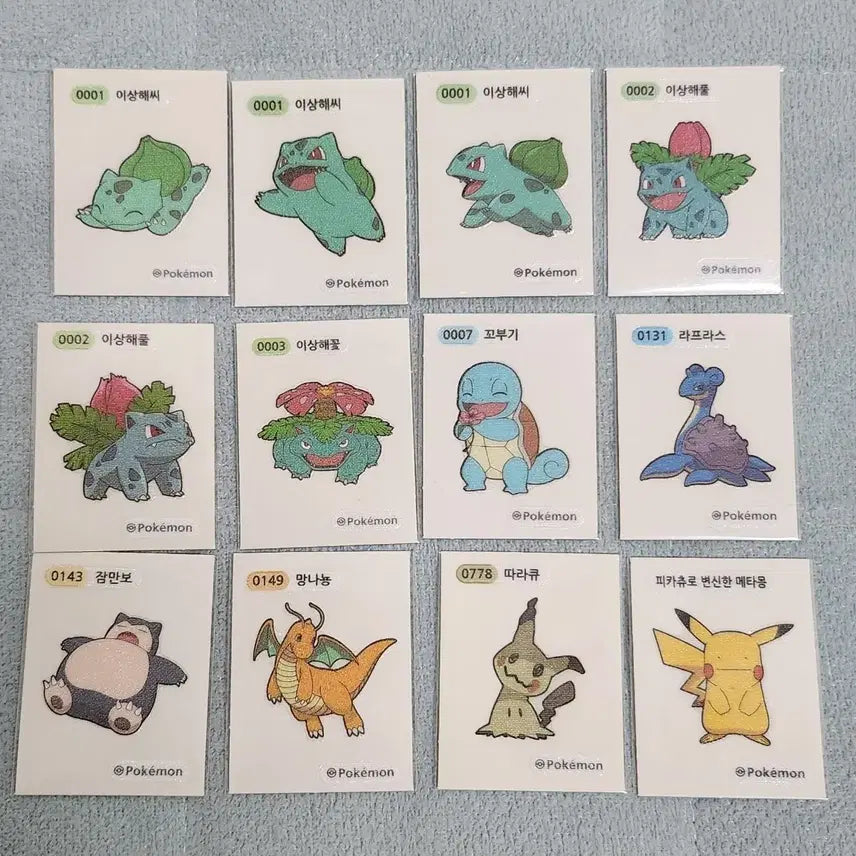 [BUNJANG] Pokemon Tteokbokki Sticker Bundle Set / 포켓몬스터 띠부씰 일괄판매