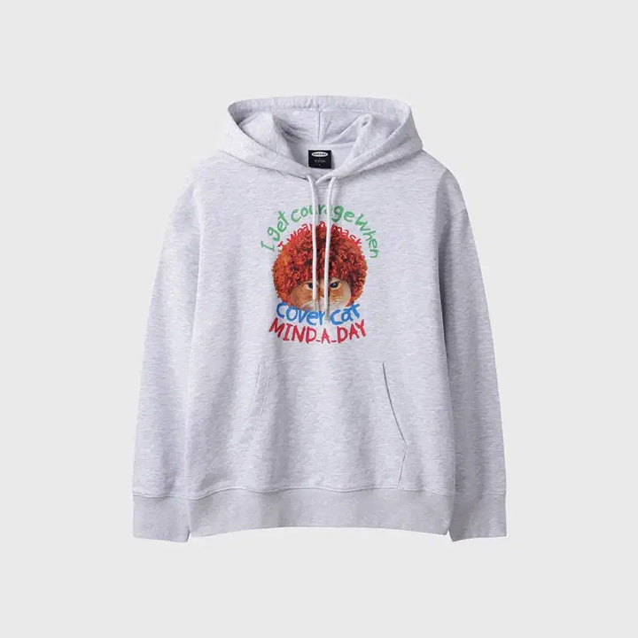 [BUNJANG] TOPTEN x Covercat Collaboration Cat Hoodie - Size M / 탑텐 커버캣 콜라보 고양이 후드티 m