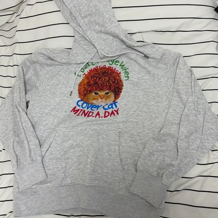 [BUNJANG] TOPTEN x Covercat Collaboration Cat Hoodie - Size M / 탑텐 커버캣 콜라보 고양이 후드티 m
