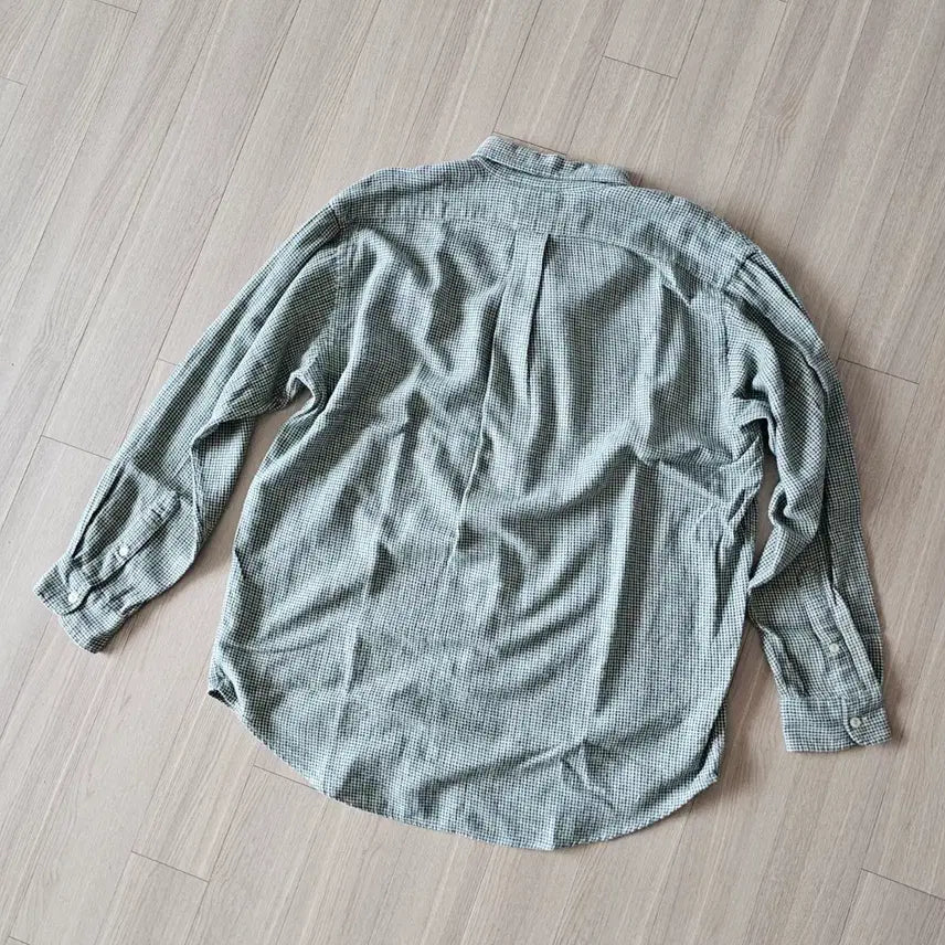 [BUNJANG] Polo Ralph Lauren Vintage Checkered Shirt / US M) 체감XL 105 폴로 랄프로렌 빈티지 셔츠 긴팔 그린 체크