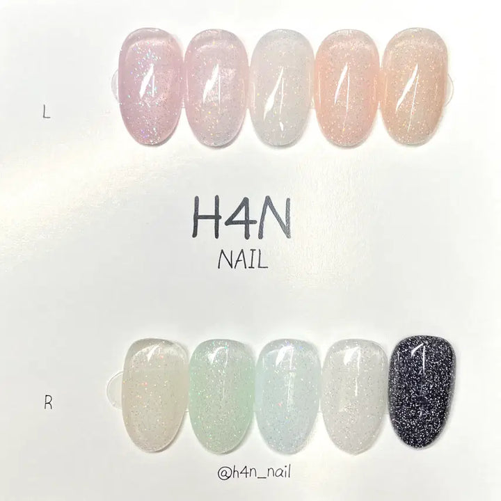 [BUNJANG] Glitter One-Color Handmade Nail Tips / 글리터 원컬러 수제네일팁